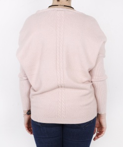 14575 DLF V NECK  PULLOVER PINK (4)