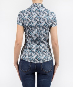 15392 DLF PRINTING MERCERIZED SHIRT BLUE & WHITE (1)