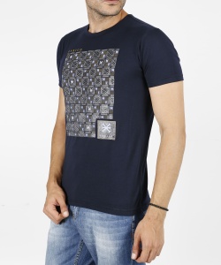 19603 ENR ROUND NECK PRINTING T-SHIRT NAVY BLUE + BATT (2)