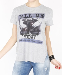 21399 DLF COTTON T-SHIRT GREY MELANGE (1)