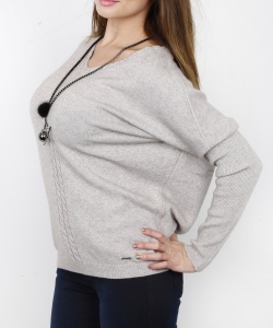 14575 DLF V NECK  PULLOVER STONE (2)