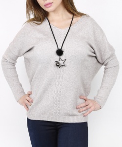 14575 DLF V NECK  PULLOVER STONE (1)