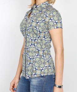 15504 DLF PRINTING MERCERIZED SHIRT NAVY BLUE (4)_1