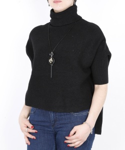 14570 DLF ROUND CHOKER NECK PULLOVER BLACK (2)