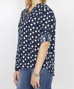 21381 DLF COTTON PRINTING BLOUSE NAVY BLUE (3)