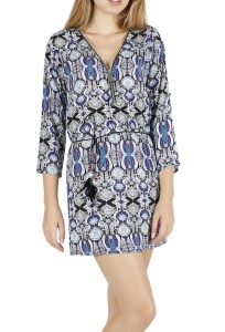 15292 DLF DRESS PRINTING NAVYBLUE & PURPLE  (6)