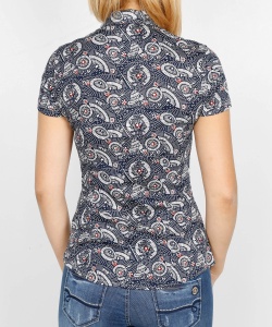 15508 DLF PRINTING MERCERIZED SHIRT NAVY BLUE & WHITE  (3)_1