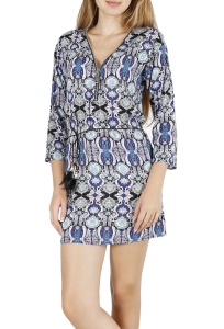15292 DLF DRESS PRINTING NAVYBLUE & PURPLE  (5)